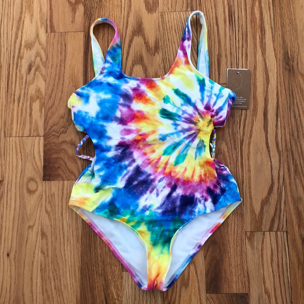 Hobie Girls One Piece Tie Dye Bathing Suit. Size 14. New With Tags.